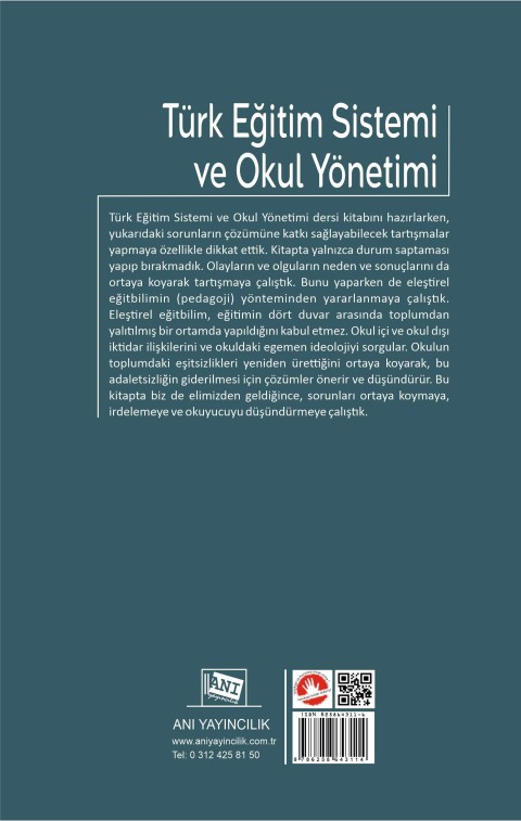 Türk Eğitim Sistemi ve Okul Yönetimi